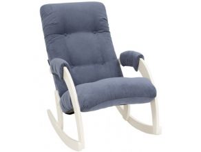 Кресло-качалка Неаполь Модель 11 (Дуб шампань-эмаль/Ткань Синий Verona Denim blue)