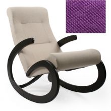 Кресло-качалка Неаполь Модель 1 (Венге-эмаль/Ткань Фиолетовый Verona Cyklam)