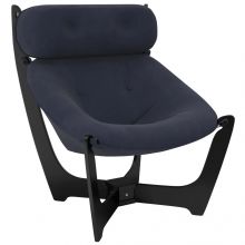 Кресло для отдыха Неаполь Модель 8 (Венге-эмаль/Ткань Синий Verona Denim blue)